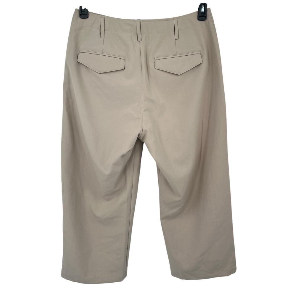 Rag & Bone pants Dylan wide leg cropped tan size 14 - Picture 4 of 7